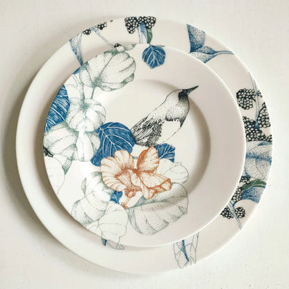 Bird Song Set of 2 Polychrome Bread Plates #1