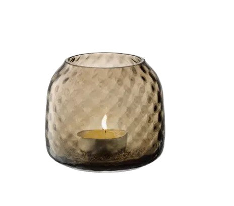 Dapple Tealight Holder  Earth Brown