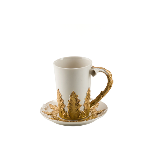 Leaves Mug & Saucer