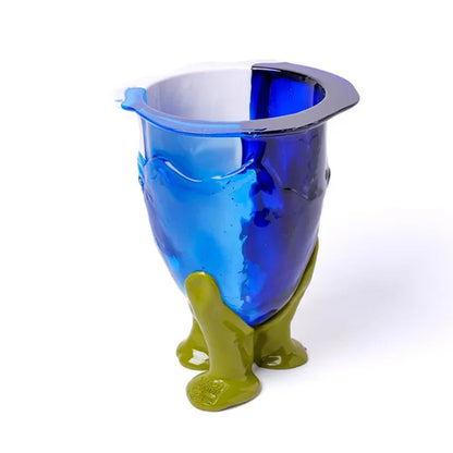 Amazonia Vase - Blue, White, Light Blue, Dust Green