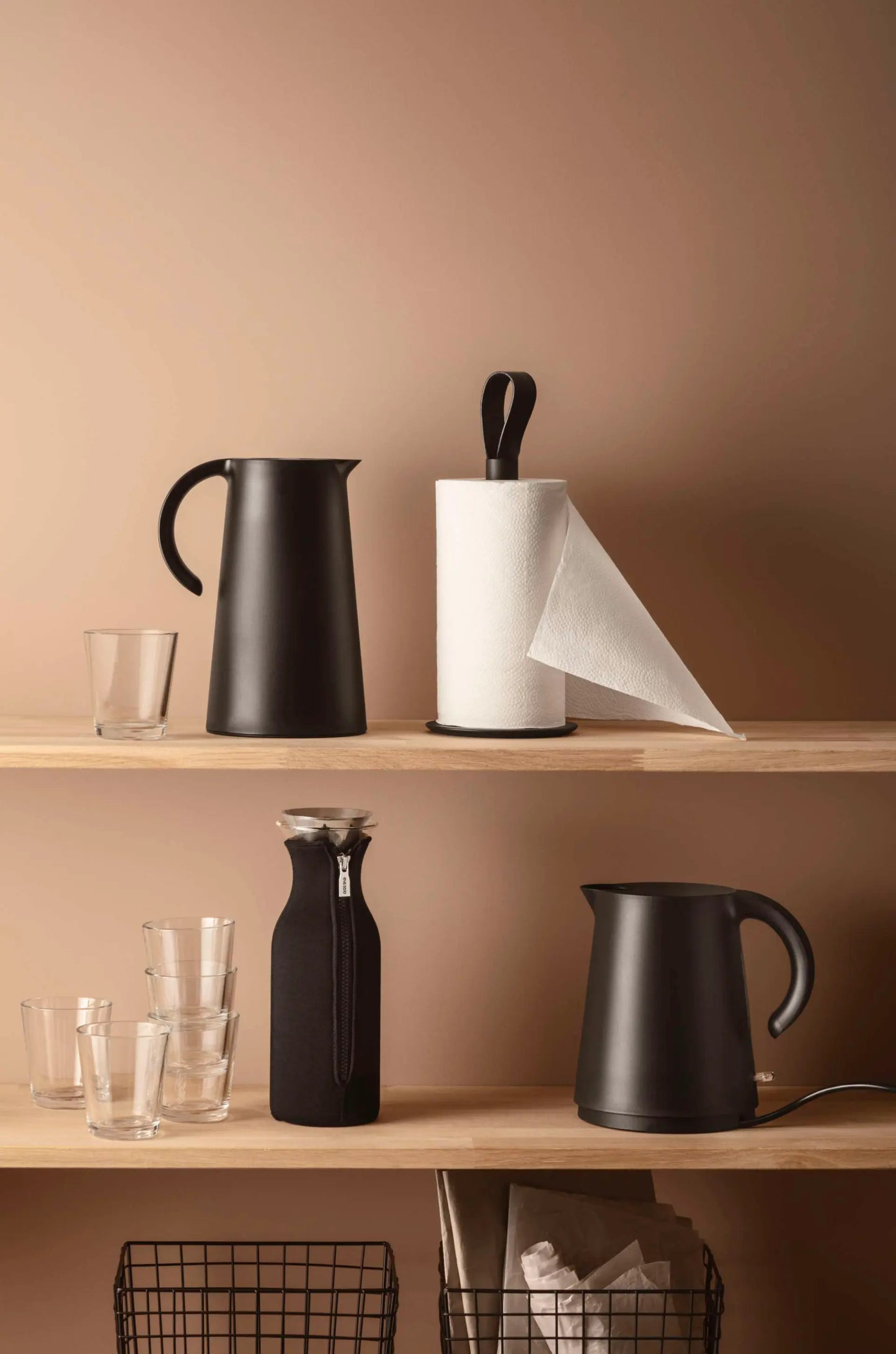 Kitchen Roll Holder Black