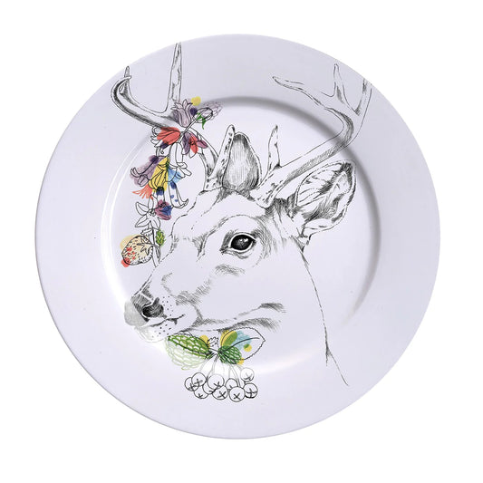 An Ode To The Woods White Tailed Deer Dinner Plate