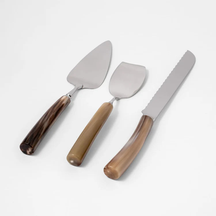 Cake Cutlery Set in Natural Horn