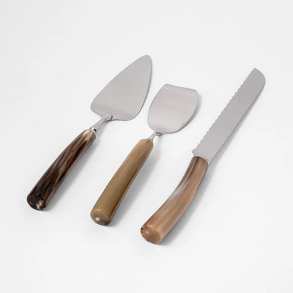 Cake Cutlery Set in Natural Horn