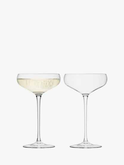 Wine Champagne Saucer 300ml Clear x 2