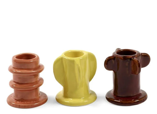 Candle Holder Set 02 – Glazed Molly (3pcs)