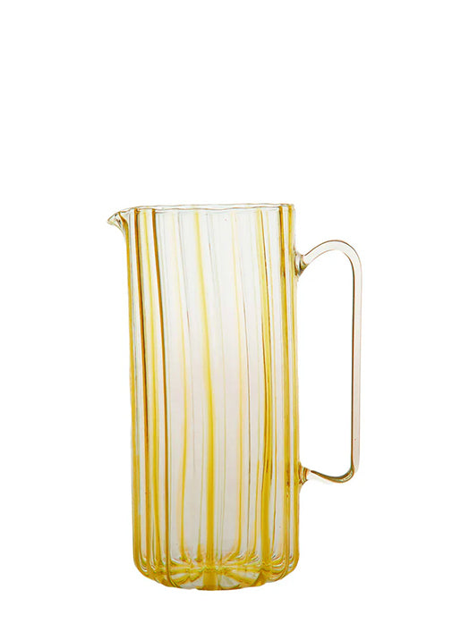 Serlio Loos Amber Stripe Glass Pitcher