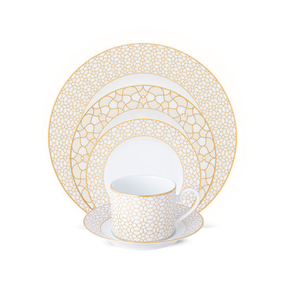 Noritake Ripple Gold Tea Service, Set of 29