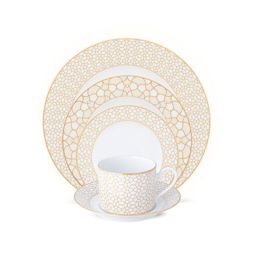 Noritake Ripple Gold Tea Service, Set of 29