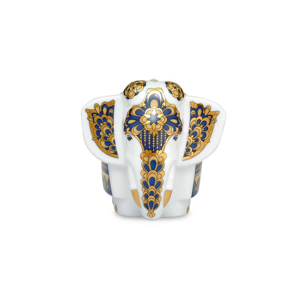 Noritake Tusker Elephant Tea Canister, Blue