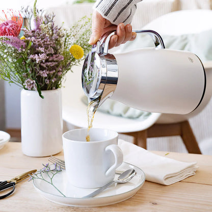 Skyline Thermal Carafe, Coconut White & Chrome