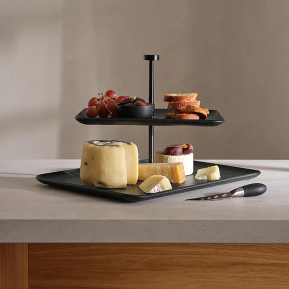ASA Wood 2-Tier Rectangular Etagere
