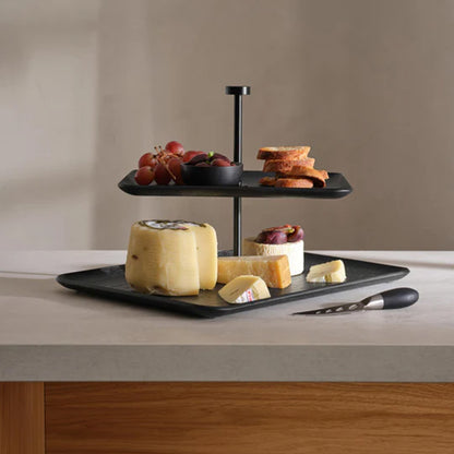 ASA Wood 2-Tier Rectangular Etagere
