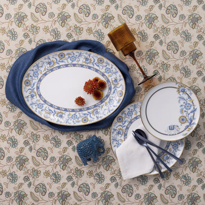 Noritake Tusker Blue Dinnerware, Set of 67