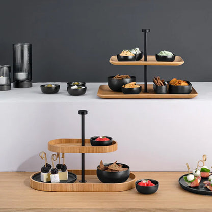 ASA Wood 2-Tier Oval Etagere