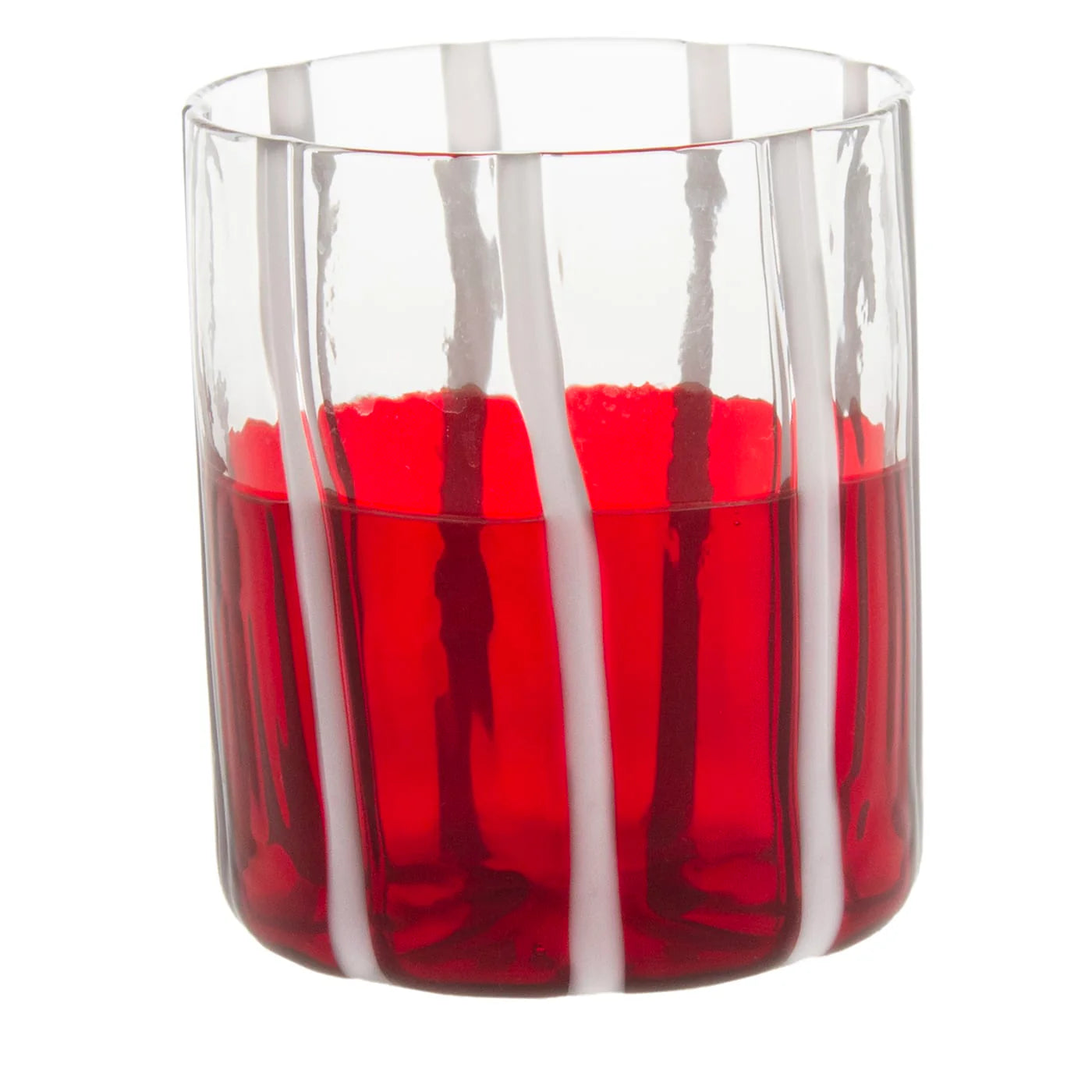 Red & Transparent Mezzo & Mezzo Glass
