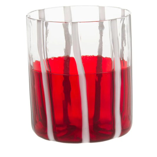 Red & Transparent Mezzo & Mezzo Glass