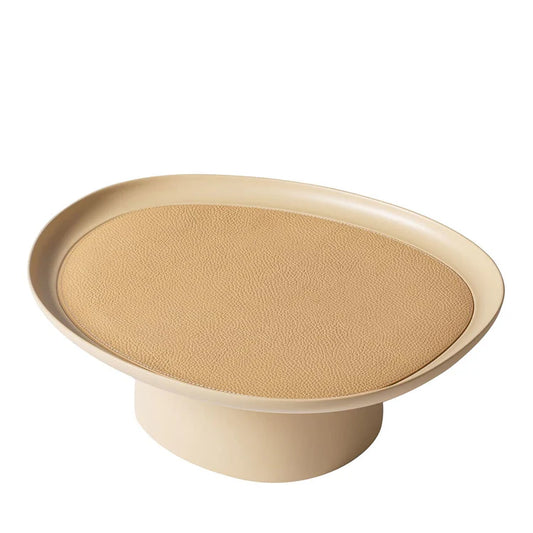 Maris Large Round Beige Raised Tray