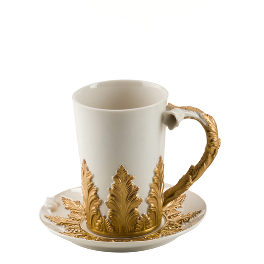 Leaves Mug & Saucer