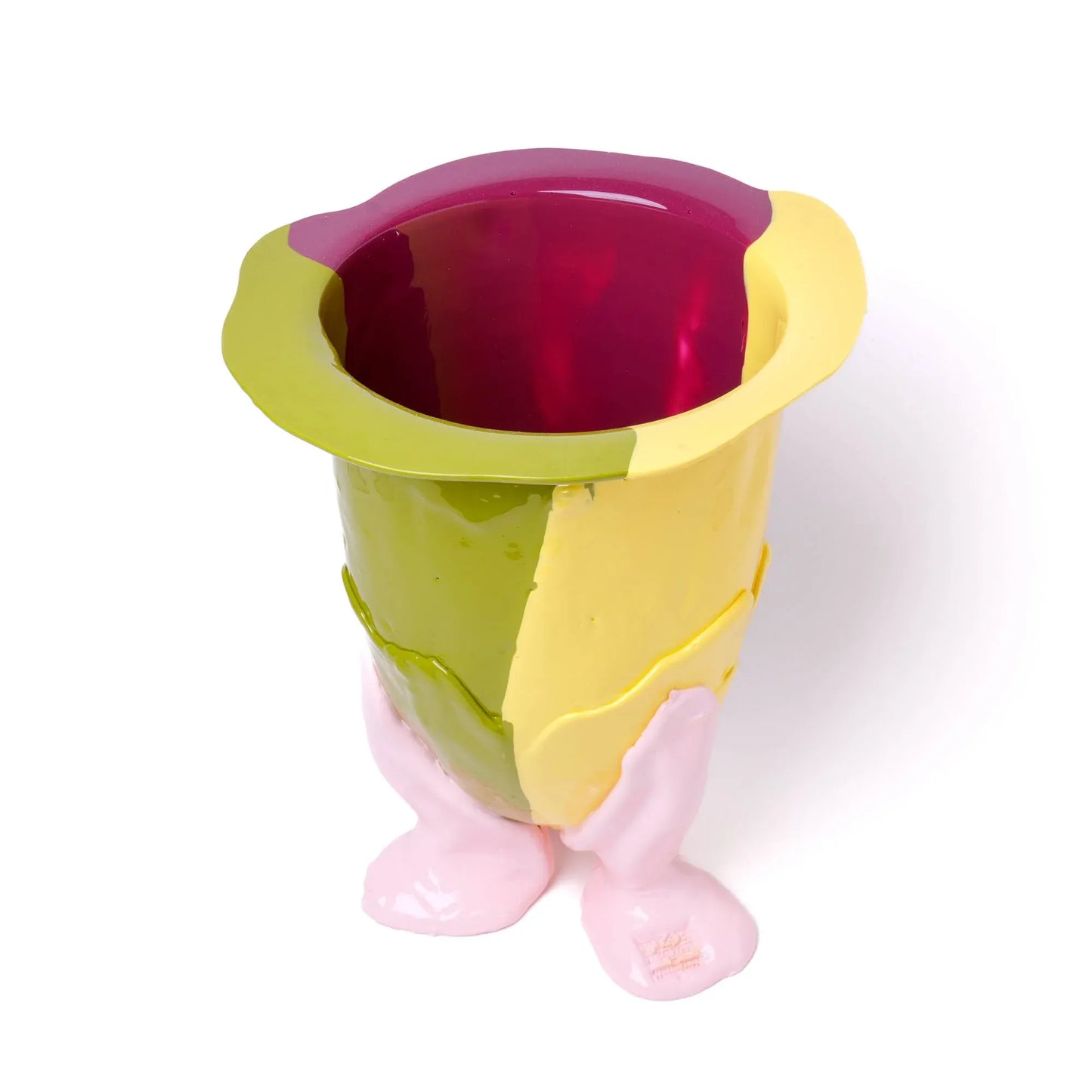 Amazonia Vase - Matt Dust Green, Cherry, Pastel Yellow, Pastel Pink