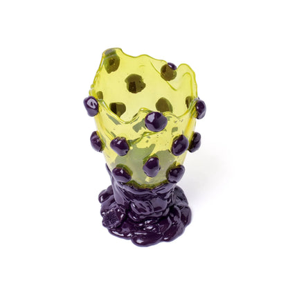 Nugget Vase - Clear Yellow, Aubergine