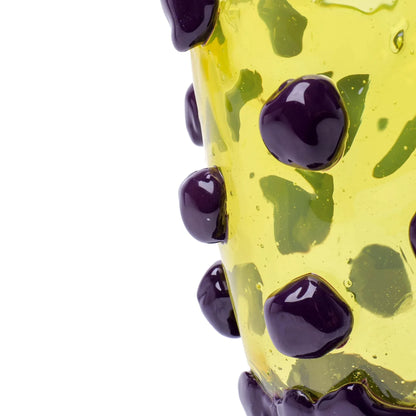 Nugget Vase - Clear Yellow, Aubergine