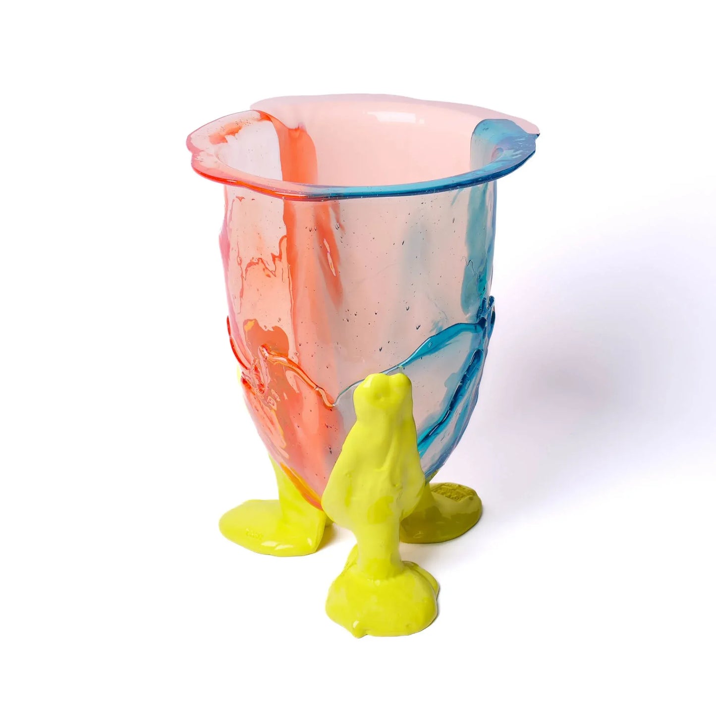 Amazonia Vase - Aqua, Light Ruby, Salmon, Fluo Yellow