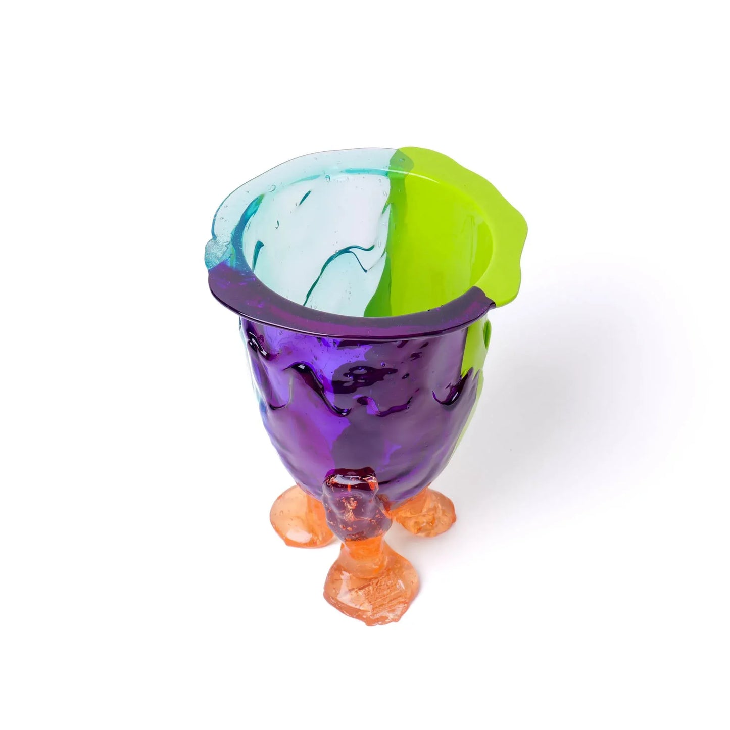 Amazonia Vase - Purple, Lime, Aqua, Light Ruby