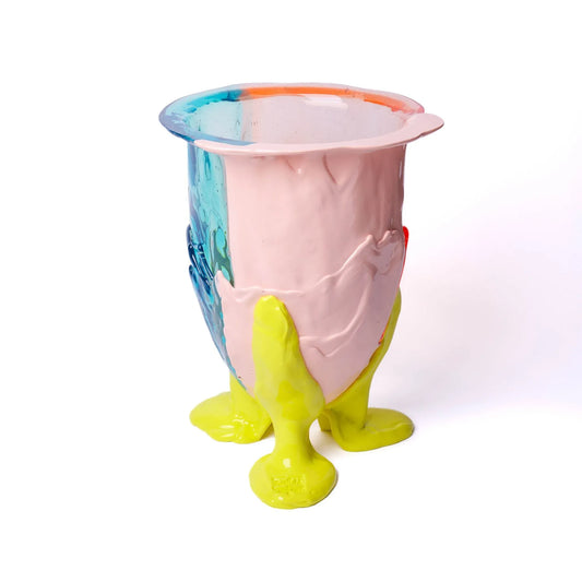 Amazonia Vase - Aqua, Light Ruby, Salmon, Fluo Yellow