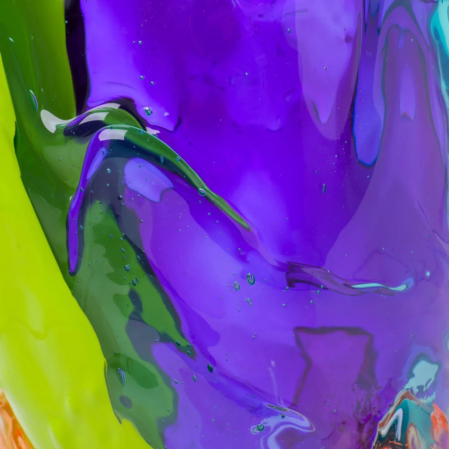 Amazonia Vase - Purple, Lime, Aqua, Light Ruby