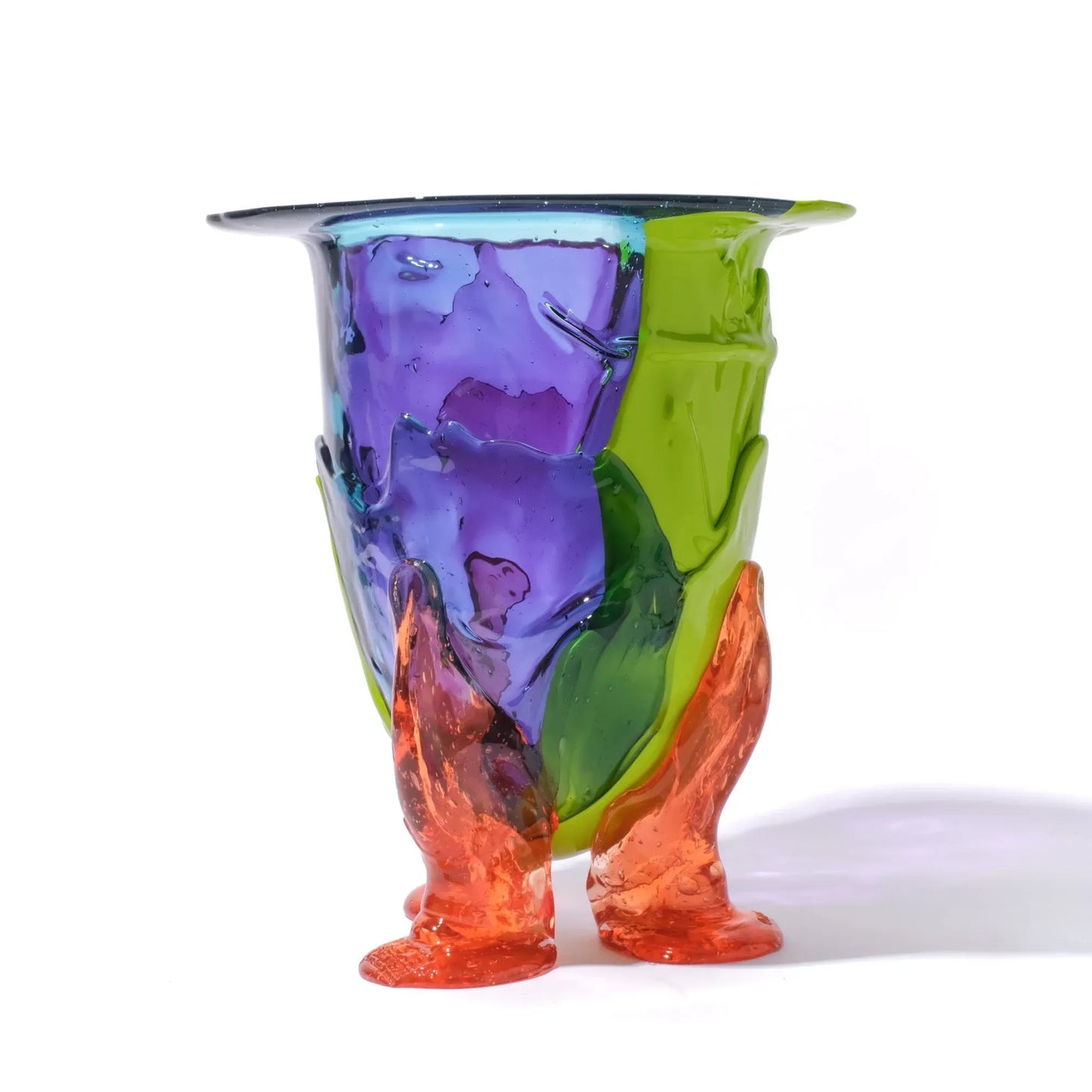 Amazonia Vase - Purple, Lime, Aqua, Light Ruby