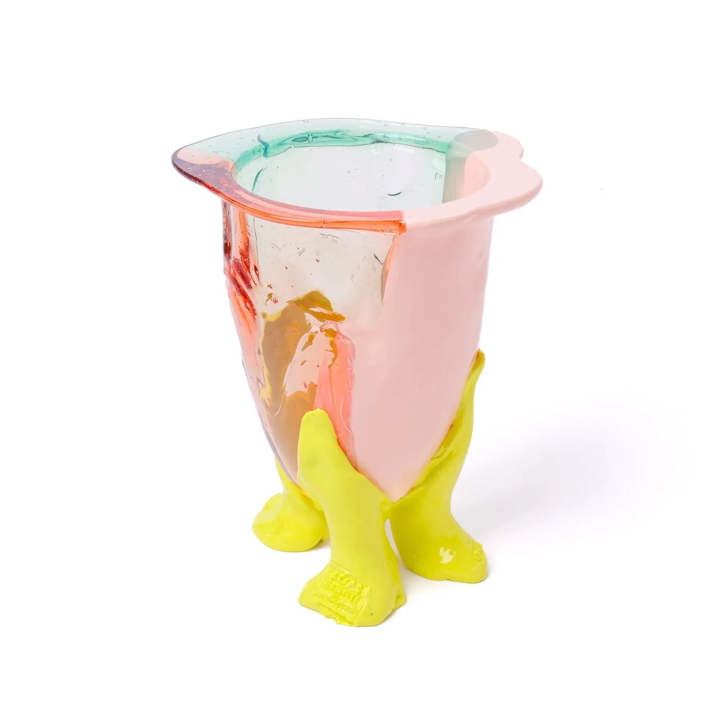 Amazonia Vase - Aqua, Light Ruby, Salmon, Fluo Yellow