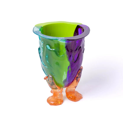 Amazonia Vase - Purple, Lime, Aqua, Light Ruby