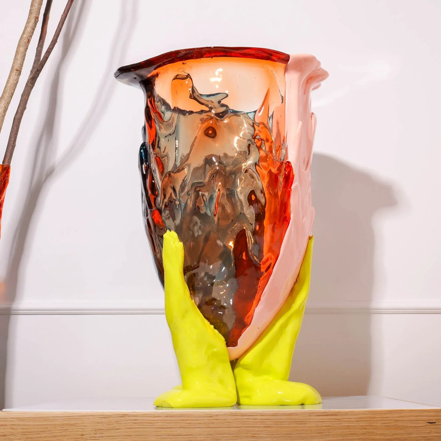 Amazonia Vase - Aqua, Light Ruby, Salmon, Fluo Yellow