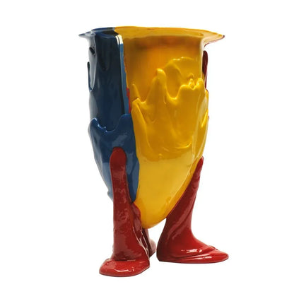 Amazonia Vase - Red, Cobalt Blue, Yellow