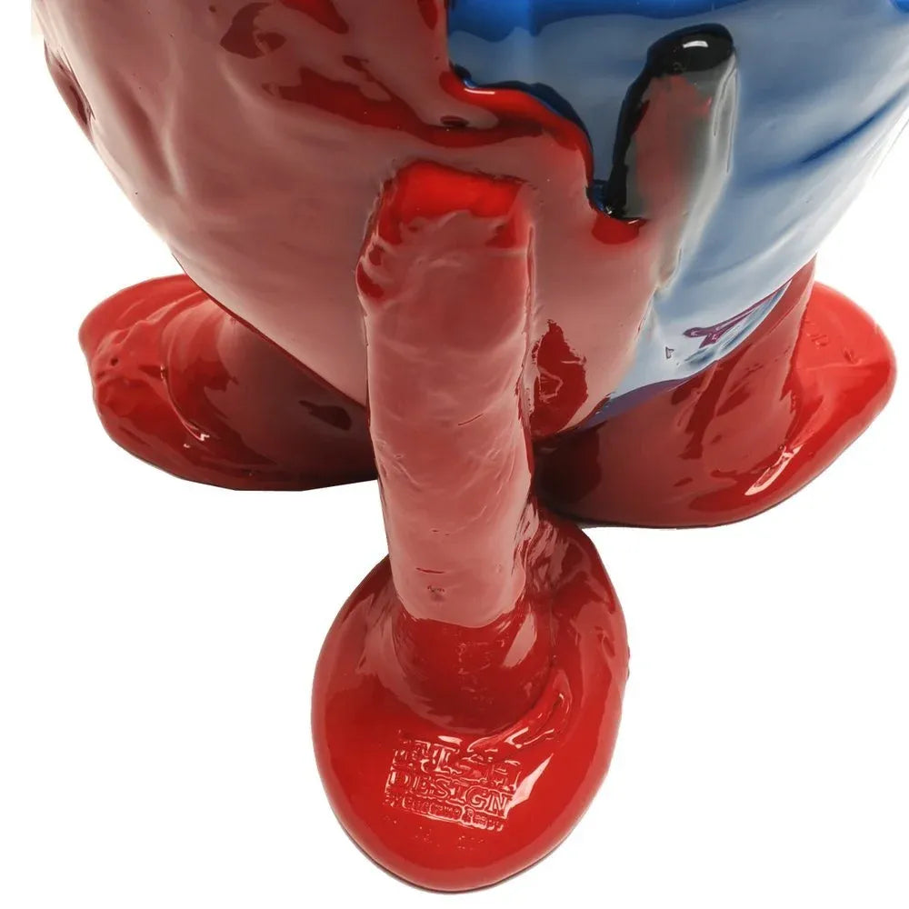 Amazonia Vase - Red, Cobalt Blue, Yellow