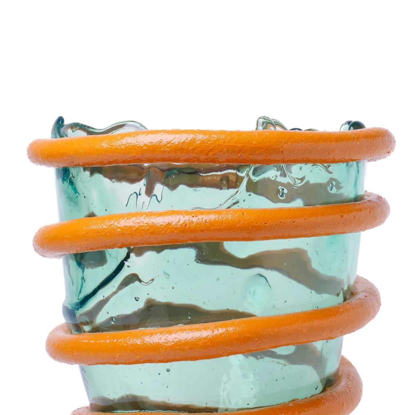 Pompitu I Vase - Aqua, Ochre