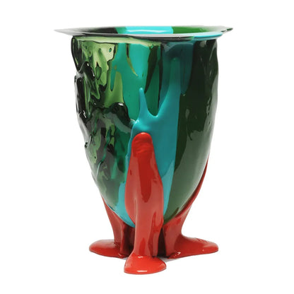 Amazonia Vase - Green, Turquoise, Coral Red