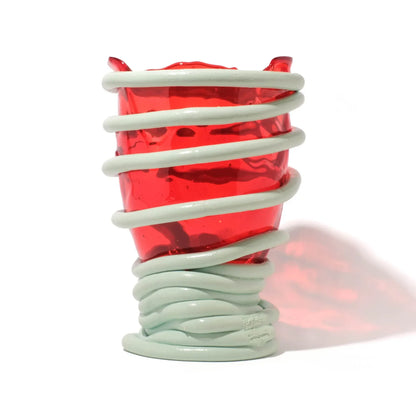 Pompitu I Vase - Red, Aqua