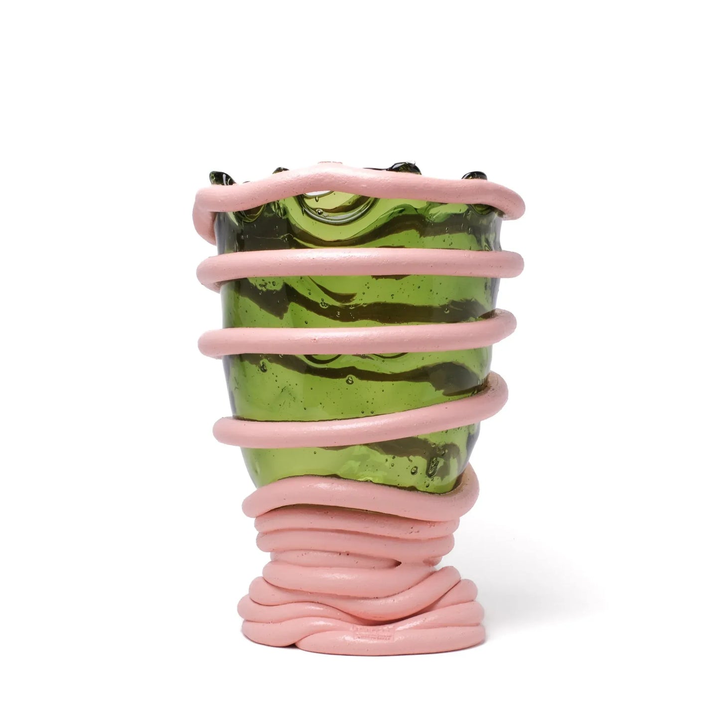 Pompitu I Vase - Bottle Green, Salmon