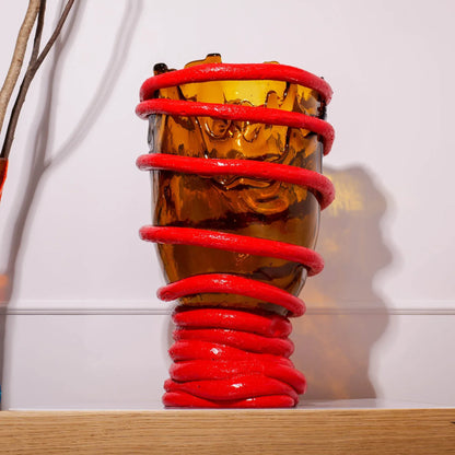 Pompitu I Vase - Amber, Coral