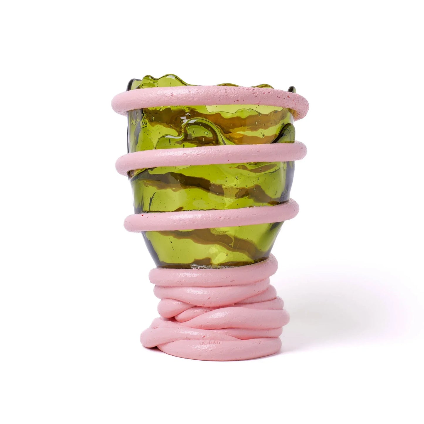 Pompitu I Vase - Bottle Green, Salmon