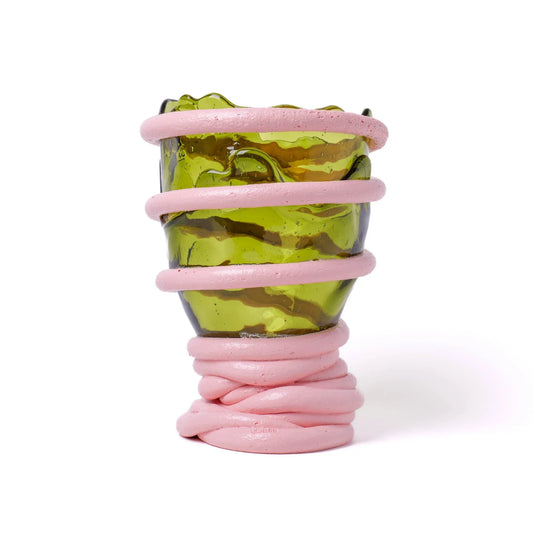 Pompitu I Vase - Bottle Green, Salmon