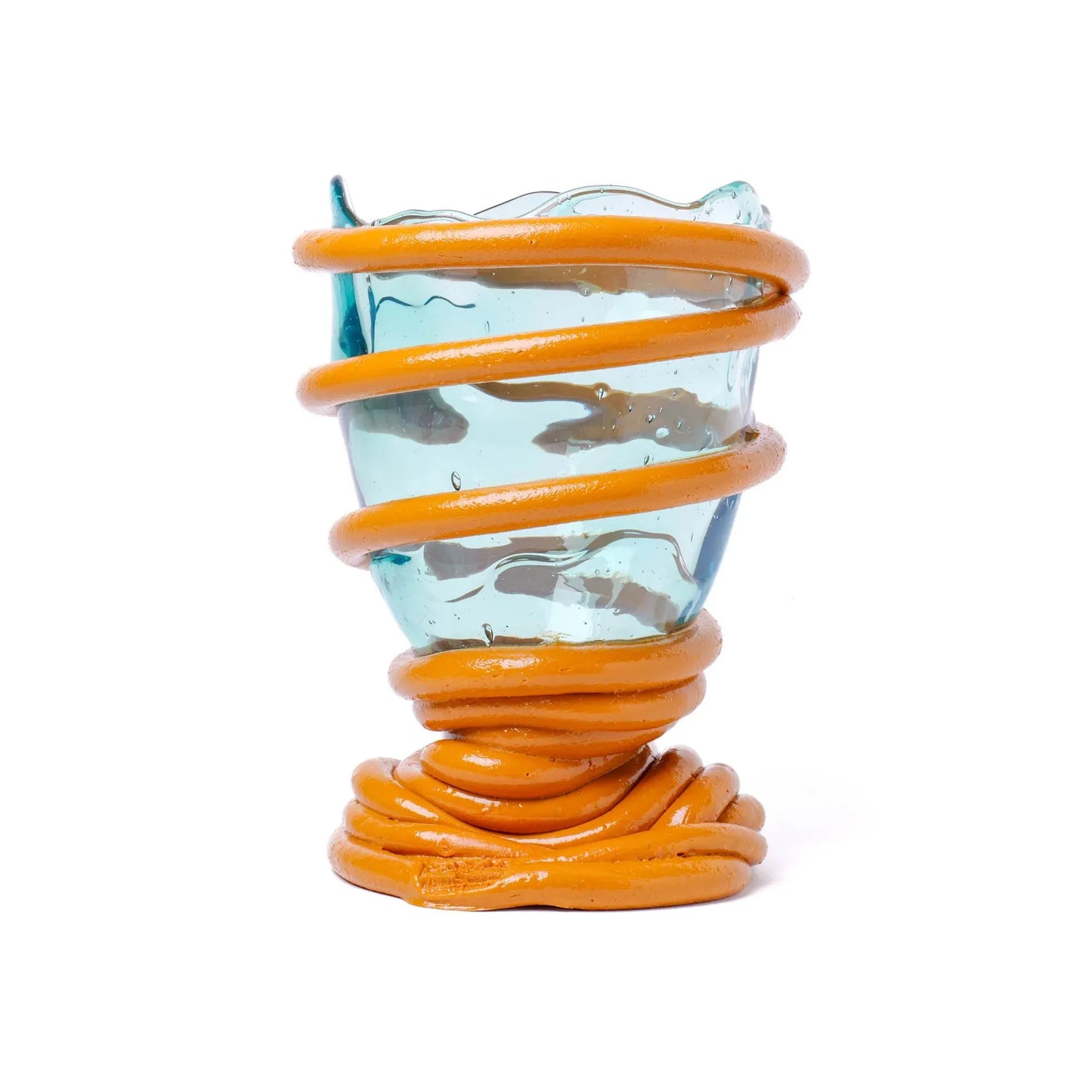 Pompitu I Vase - Aqua, Ochre