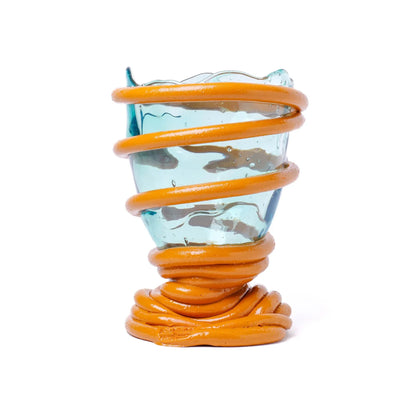 Pompitu I Vase - Aqua, Ochre