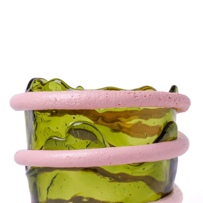 Pompitu I Vase - Bottle Green, Salmon