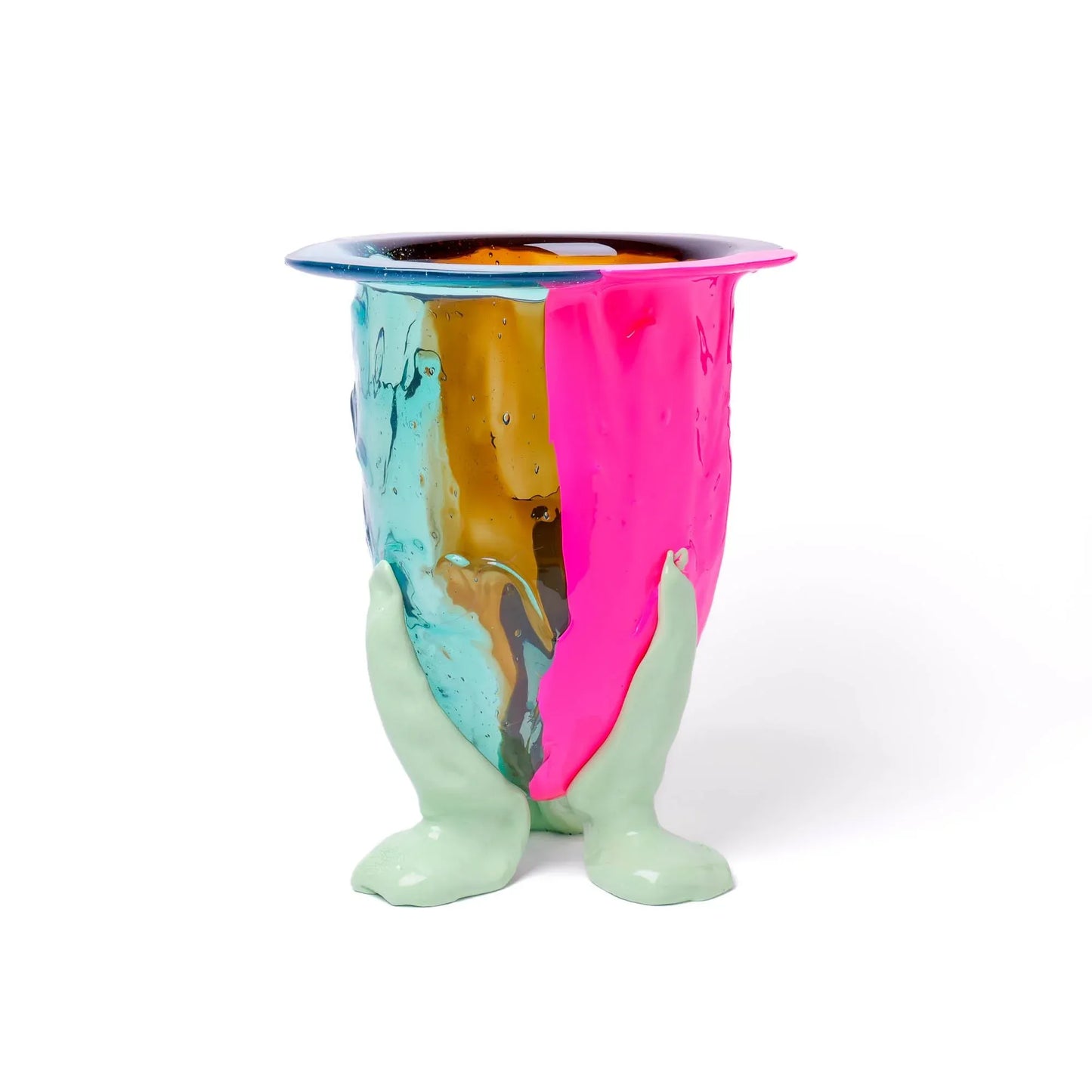 Amazonia Vase - Clear Aqua, Brown, Fluo Fuchsia, Mint