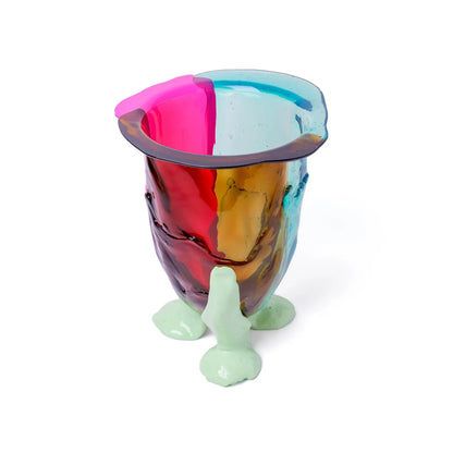 Amazonia Vase - Clear Aqua, Brown, Fluo Fuchsia, Mint