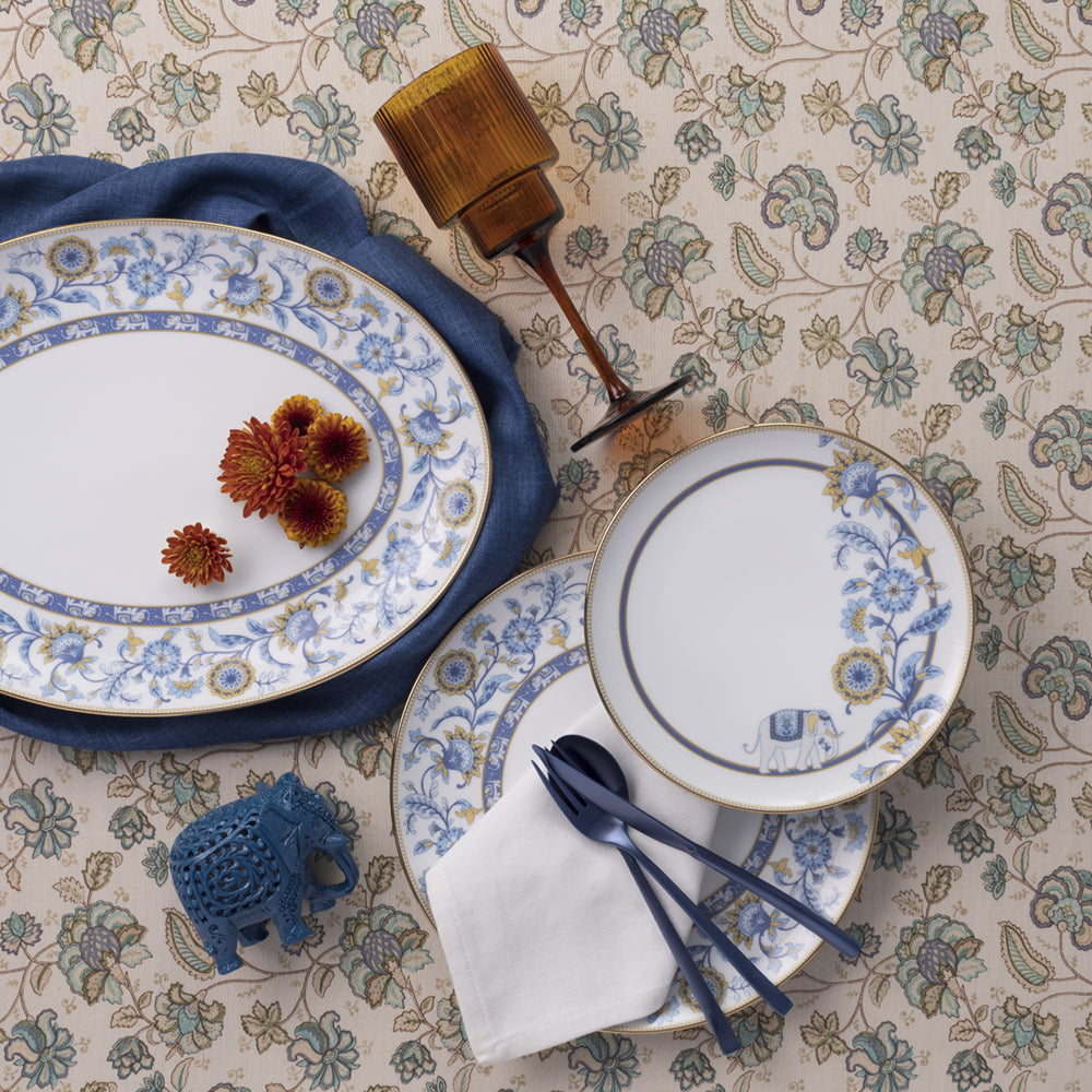 Noritake Tusker Blue Dinnerware, Set of 67