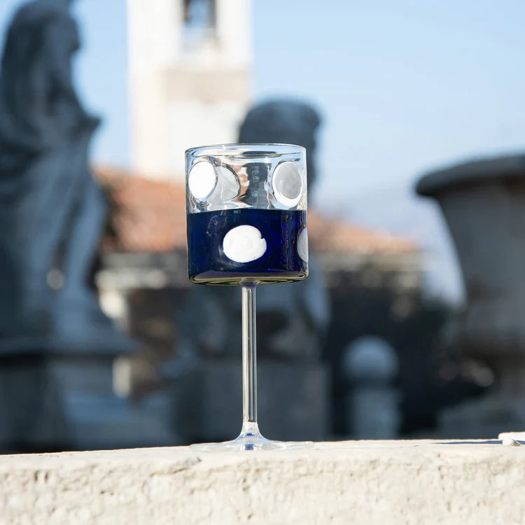 Mezzo & Mezzo Bolle Blue Goblet